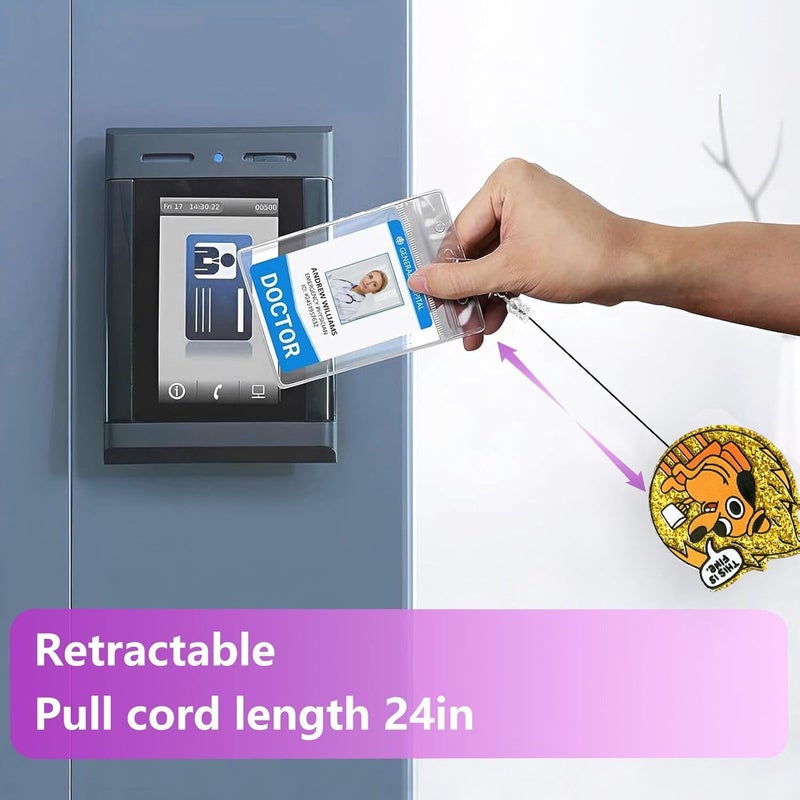 LEBEIGHT This is Fine Dog Badge Reel Retractable for Nurse Nursing Student CNA RN LPN Medical Worker & Office Staff, Funny Dog Badge Clip, This is Fine Badge Holder with Alligator Clip & 24” Durable Nylon Cord - Image 5
